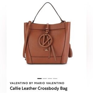 100% Authentic Valentino by Mario Valentino Callie Leather Crossbody Bag